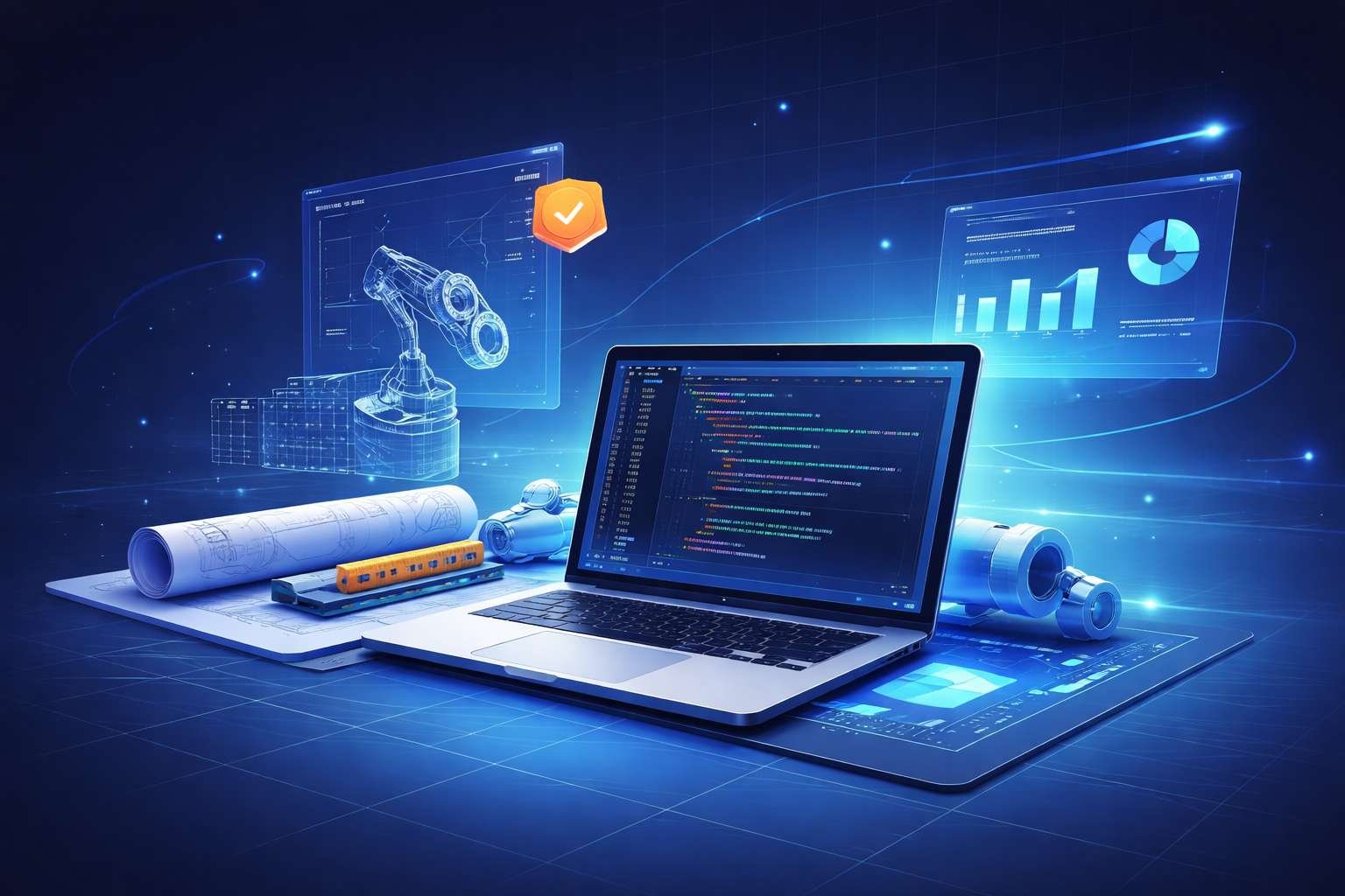 Caddinfo Technology training visual showing CAD, computer and programming learning